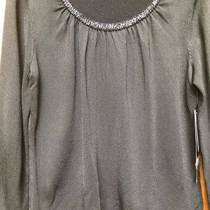 Jones New York Collection Women’s NWT beaded neckline sweater size Large